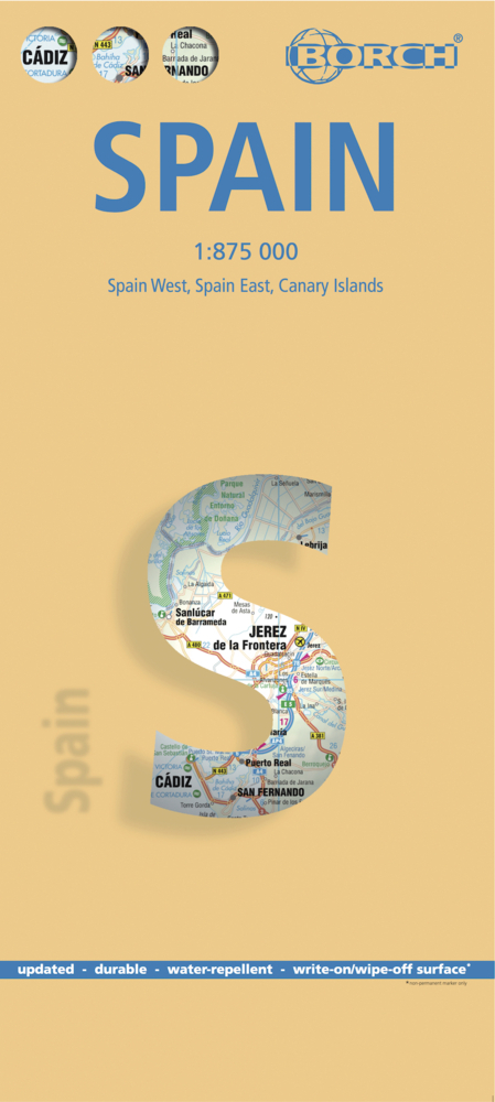 Online bestellen: Wegenkaart - landkaart Spanje | Borch