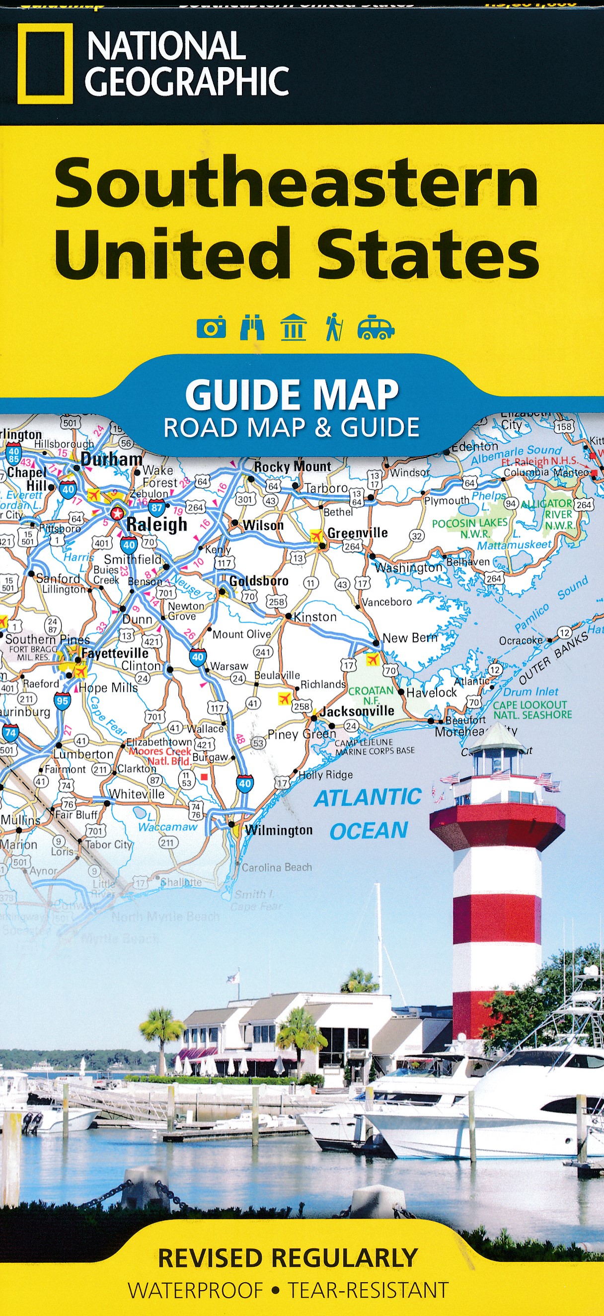 Online bestellen: Wegenkaart - landkaart Guide Map Southeastern United States - Zuidoost VS | National Geographic