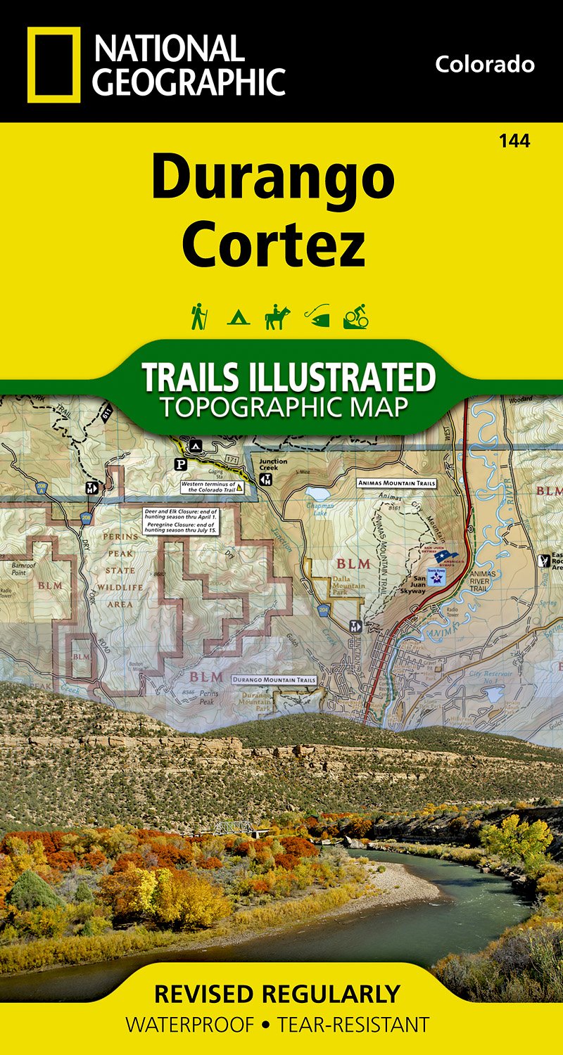 Online bestellen: Wandelkaart - Topografische kaart 144 Durango, Cortez | National Geographic