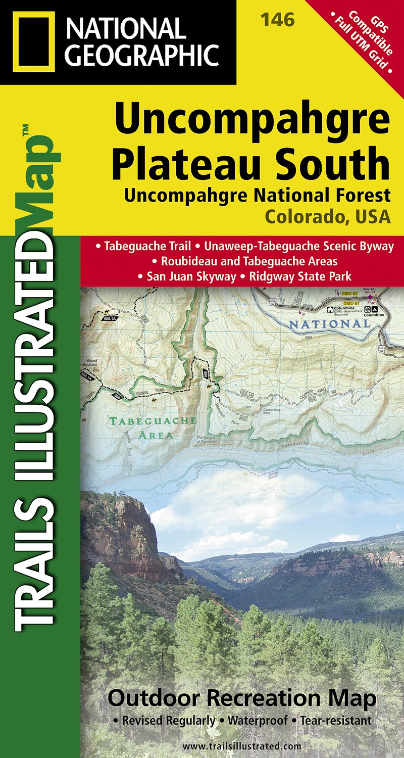 Online bestellen: Wandelkaart - Topografische kaart 146 Uncompahgre Plateau South | National Geographic