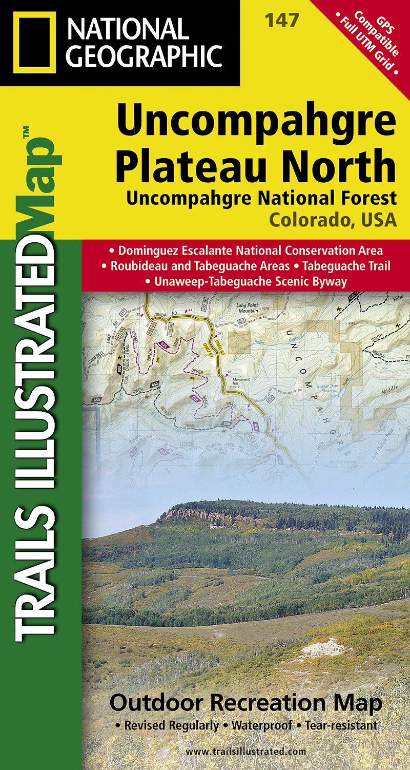 Online bestellen: Wandelkaart - Topografische kaart 147 Uncompahgre Plateau North | National Geographic