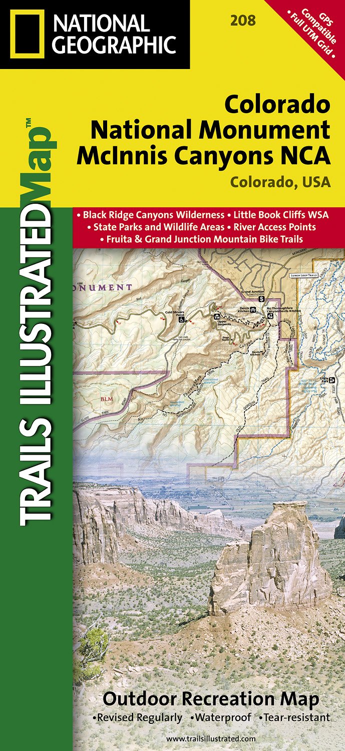 Online bestellen: Wandelkaart - Topografische kaart 208 Colorado National Monument | National Geographic