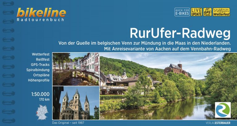 Online bestellen: Fietsgids Bikeline RurUfer radweg | Esterbauer