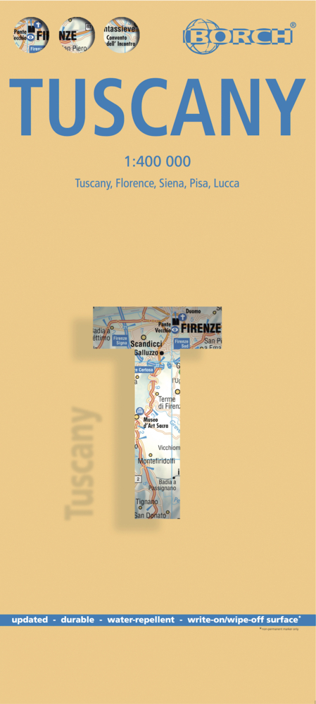 Online bestellen: Wegenkaart - landkaart Toscane | Borch