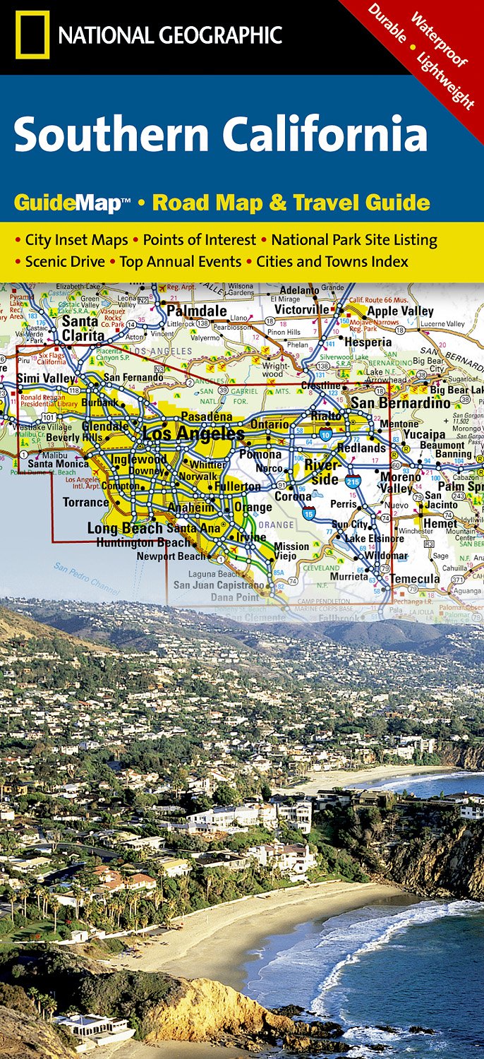 Online bestellen: Wegenkaart - landkaart Guide Map Southern California | National Geographic