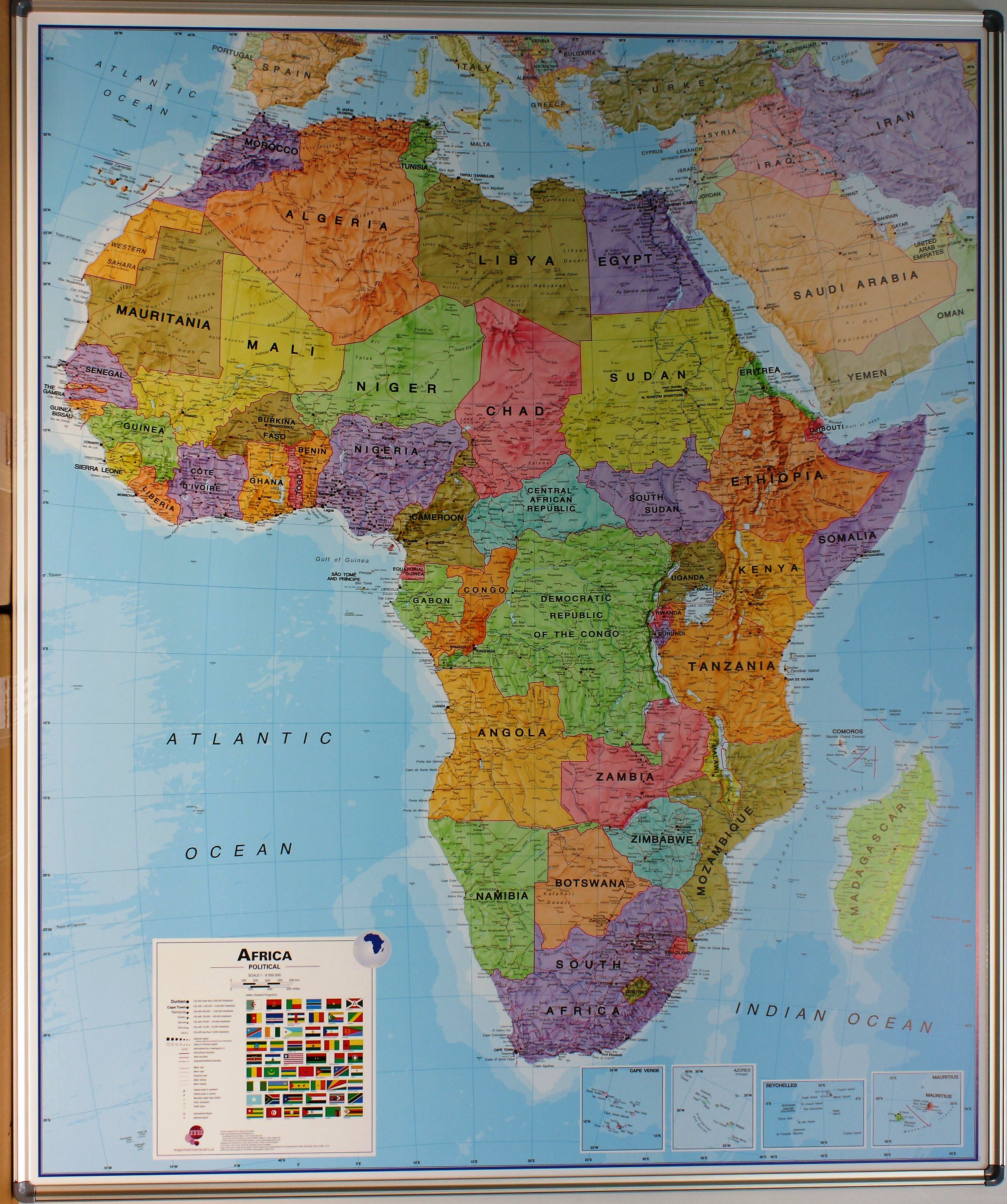 Kaart Werelddeel Afrika - Vogels