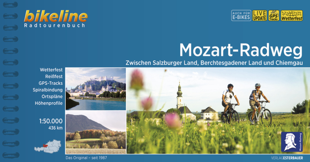 Online bestellen: Fietsgids Bikeline Mozart Radweg | Esterbauer