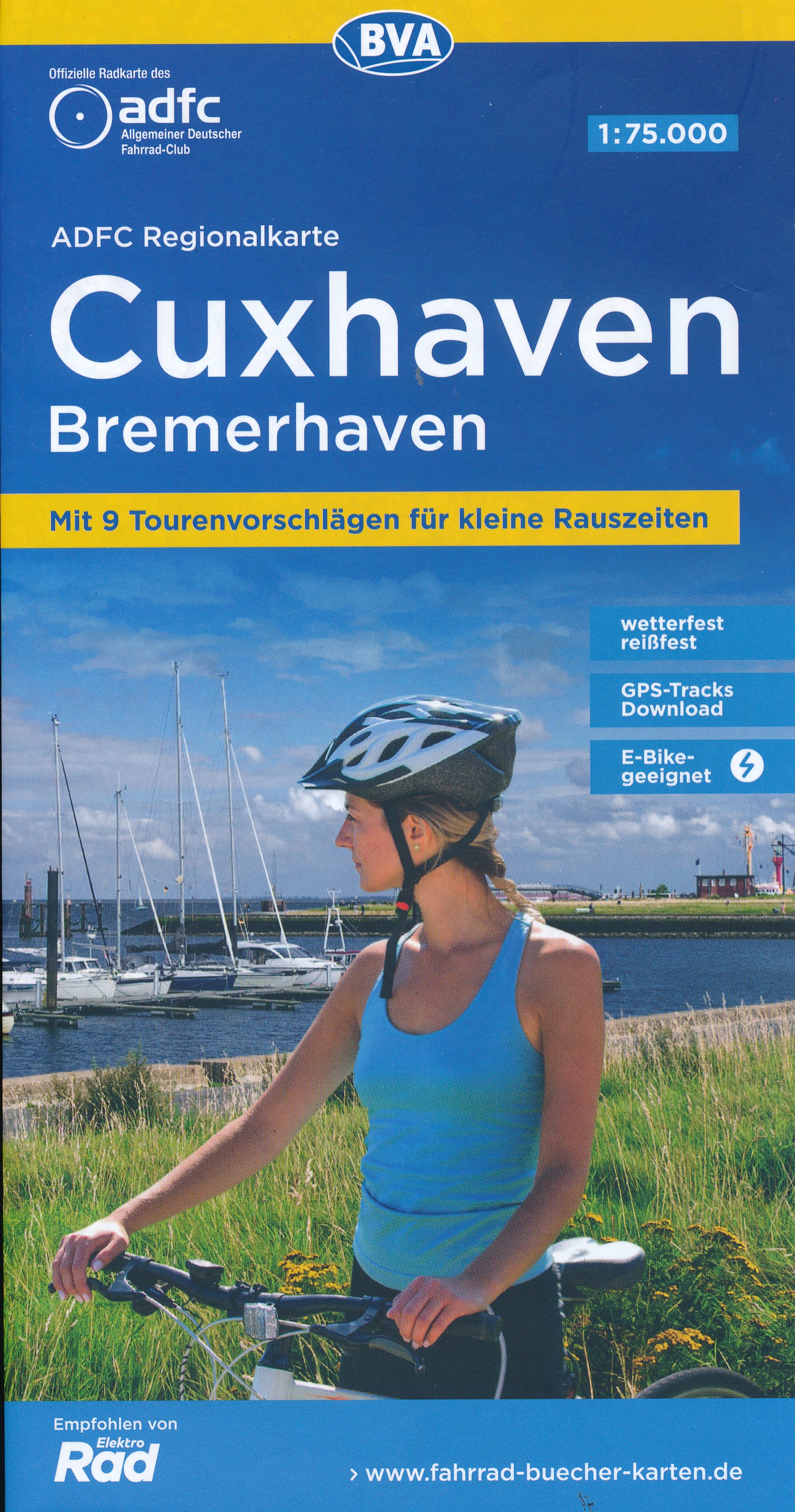 Online bestellen: Fietskaart ADFC Regionalkarte Cuxhaven - Bremerhaven | BVA BikeMedia