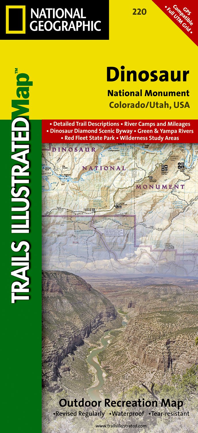 Online bestellen: Wandelkaart - Topografische kaart 220 Dinosaur National Monument | National Geographic
