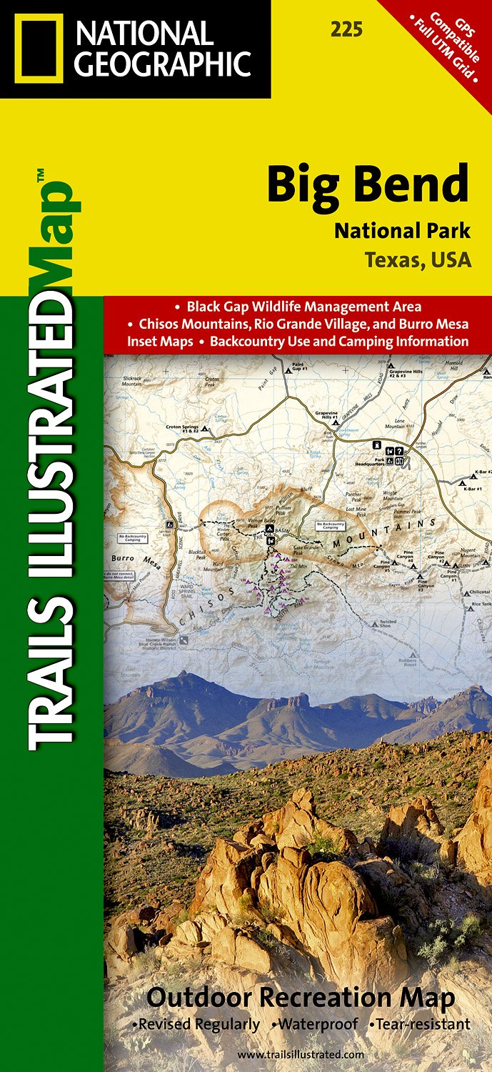 Online bestellen: Wandelkaart - Topografische kaart 225 Big Bend National Park | National Geographic