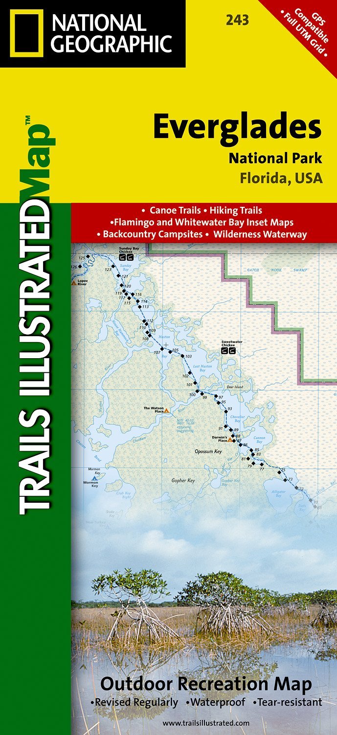 Online bestellen: Wandelkaart - Topografische kaart 243 Everglades National Park | National Geographic