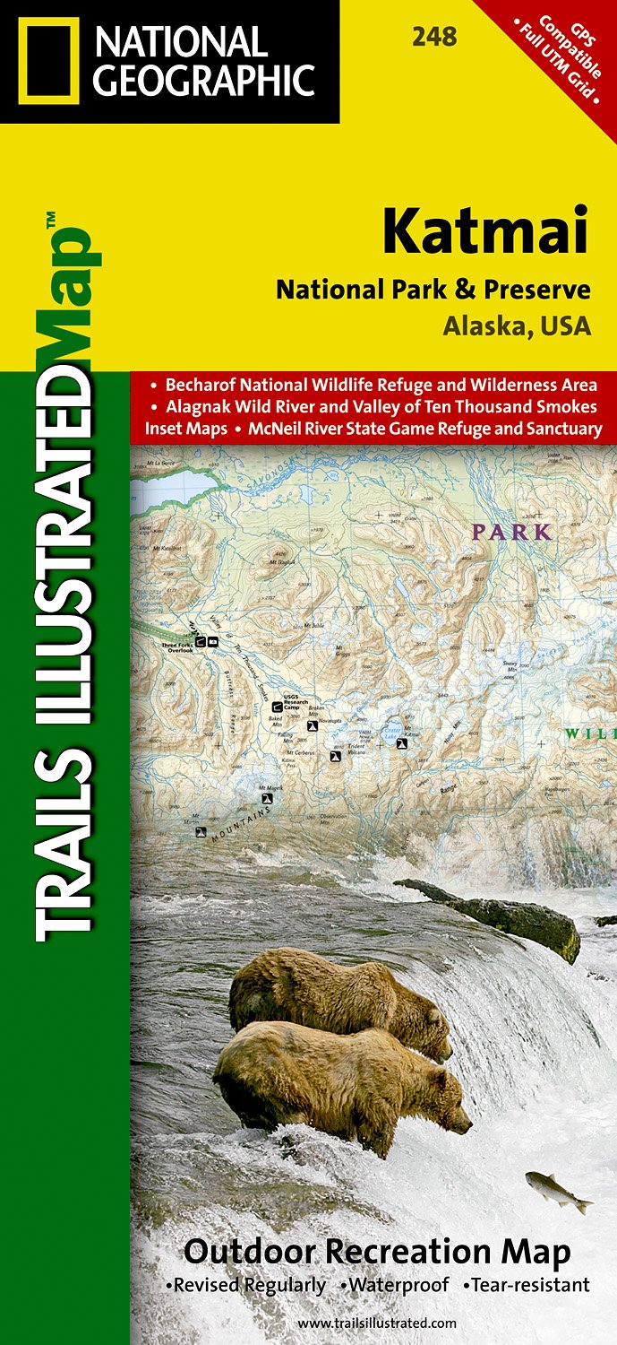 Online bestellen: Wandelkaart - Topografische kaart 248 Katmai National Park & Preserve | National Geographic