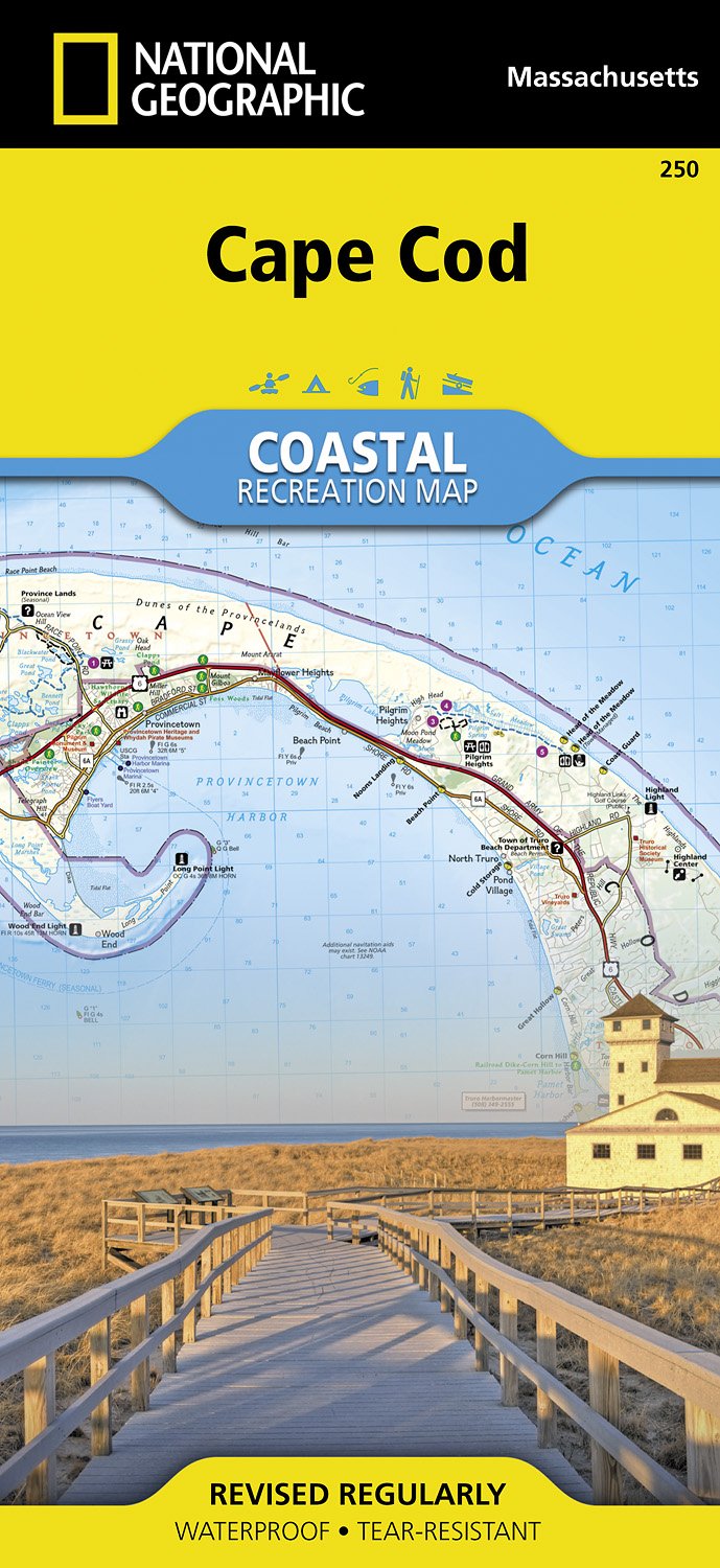 Online bestellen: Wandelkaart - Topografische kaart 250 Cape Cod | National Geographic