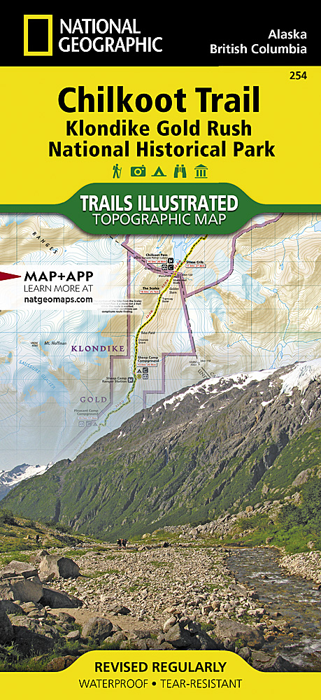 Online bestellen: Wandelkaart - Topografische kaart 254 Chilkoot Trail | National Geographic