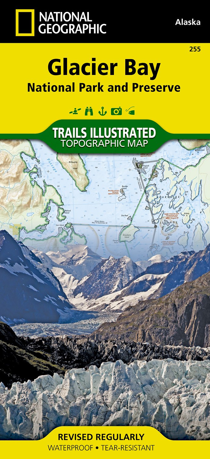 Online bestellen: Wandelkaart - Topografische kaart 255 Glacier Bay National Park & Preserve | National Geographic