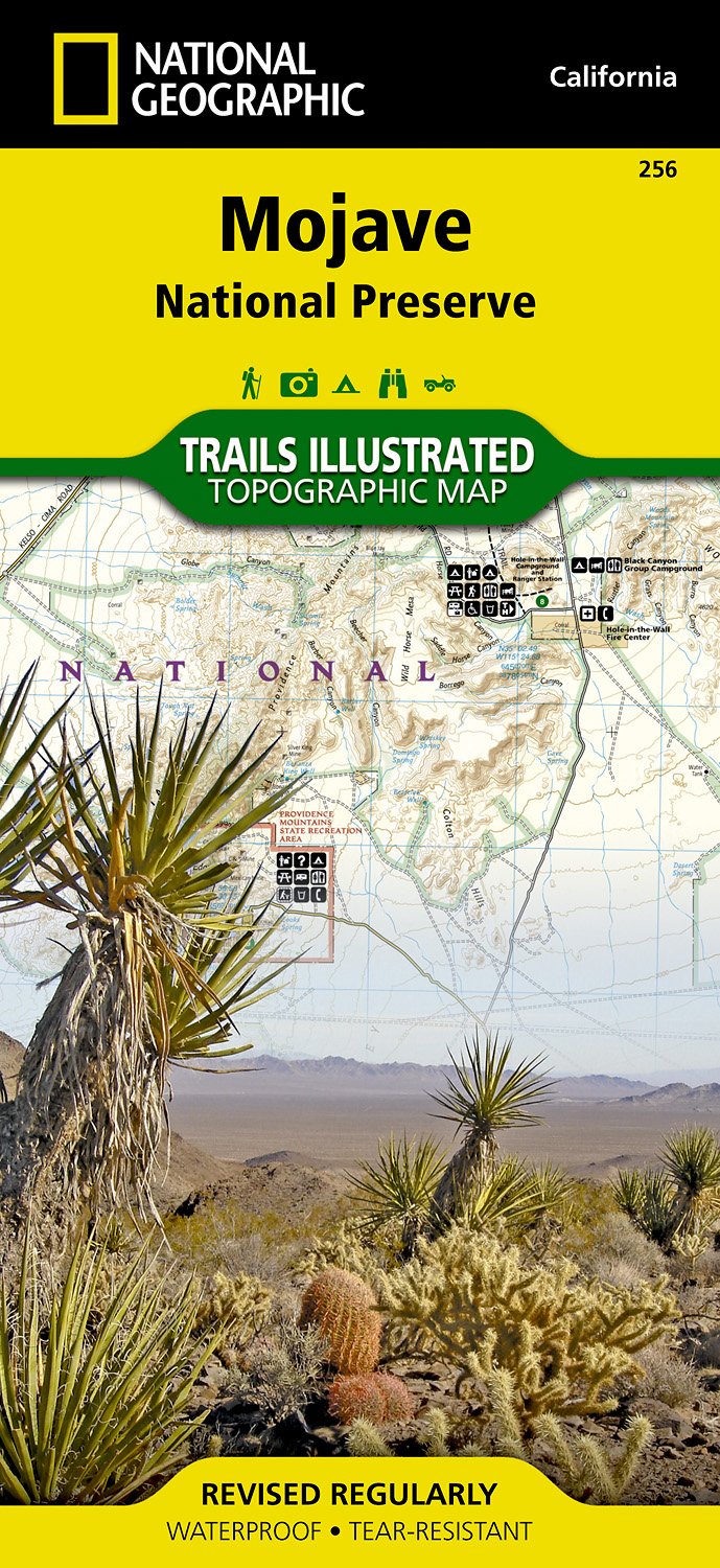 Online bestellen: Wandelkaart - Topografische kaart 256 Mojave National Preserve | National Geographic