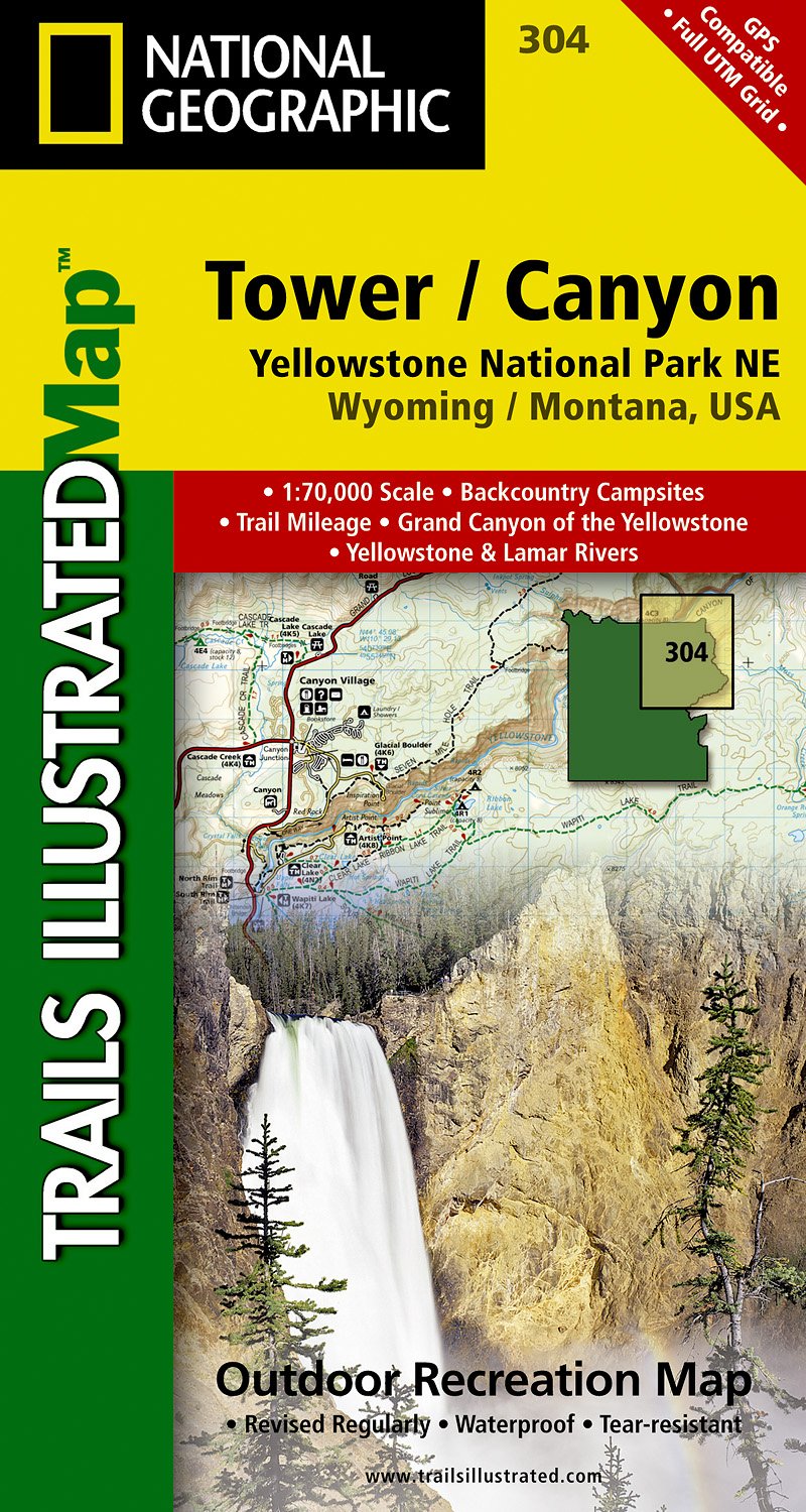 Online bestellen: Wandelkaart - Topografische kaart 304 Tower - Canyon - Yellowstone National Park NE | National Geographic