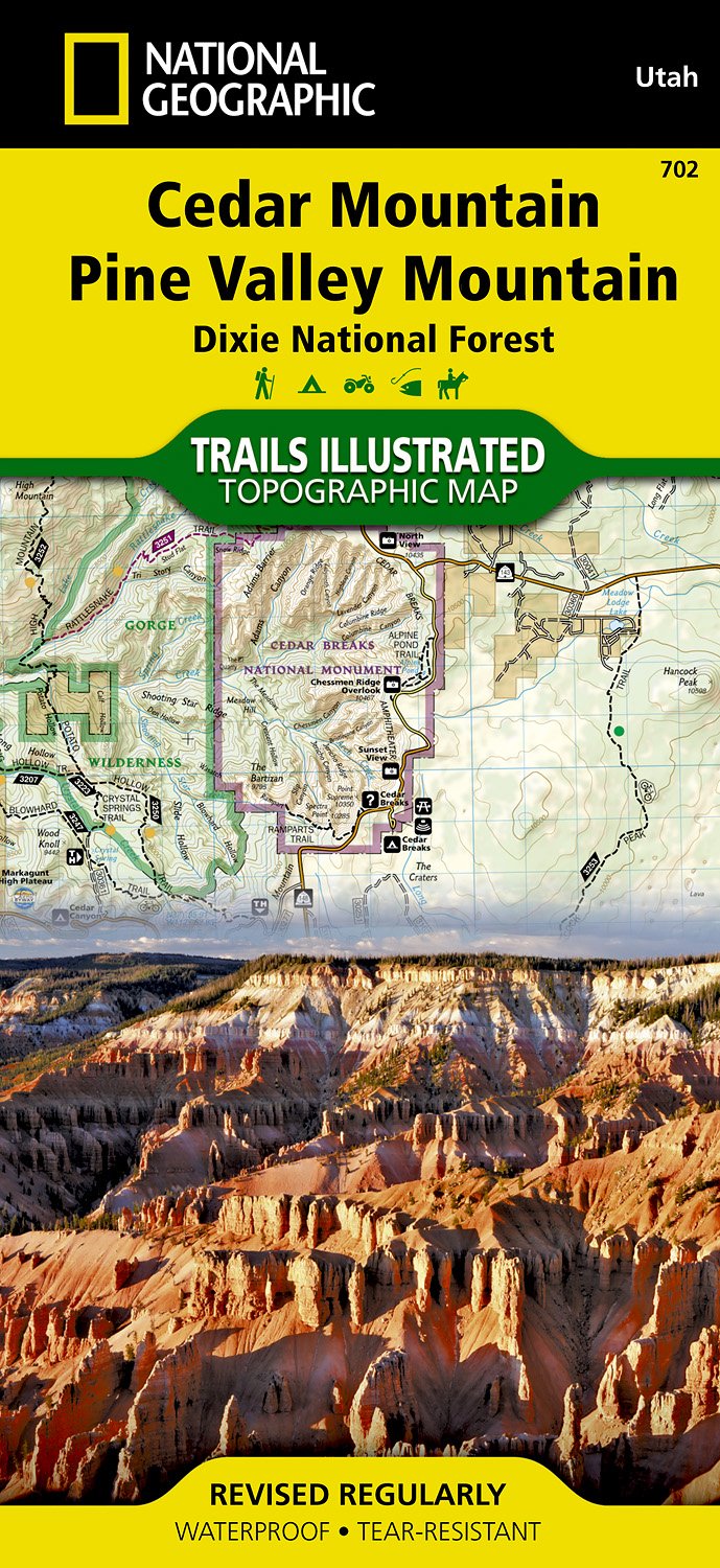 Online bestellen: Wandelkaart - Topografische kaart 702 Cedar Mountain - Pine Valley Mountain - Dixie National Forest | National Geographic