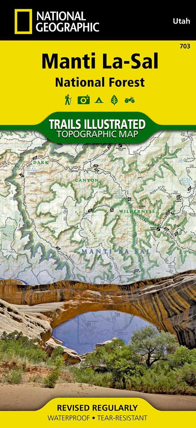 Online bestellen: Wandelkaart - Topografische kaart 703 Manti La-Sal National Forest | National Geographic