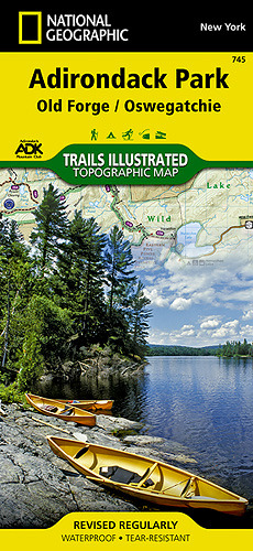 Online bestellen: Wandelkaart - Topografische kaart 745 Adirondack Park - Old Forge - Oswegatchie | National Geographic