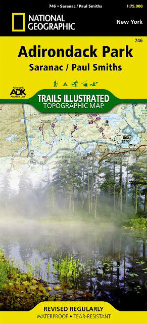 Online bestellen: Wandelkaart - Topografische kaart 746 Adirondack Park - Saranac - Paul Smiths | National Geographic