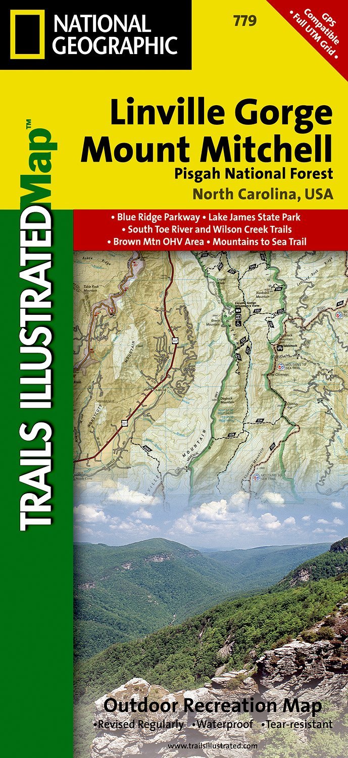 Online bestellen: Wandelkaart - Topografische kaart 779 Linville Gorge - Mount Mitchell - Pisgah National Forest | National Geographic