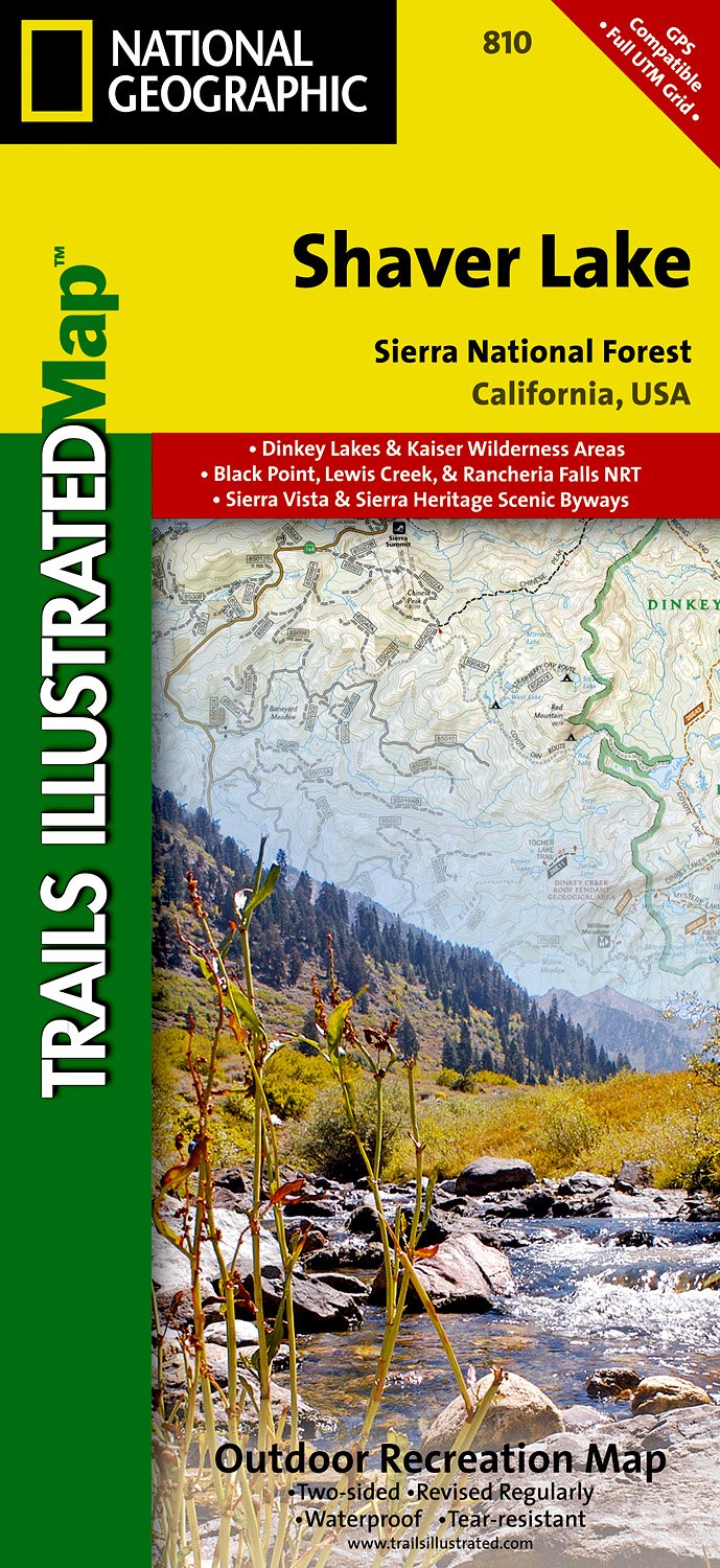 Online bestellen: Wandelkaart - Topografische kaart 810 Shaver Lake - Sierra National Forest | National Geographic