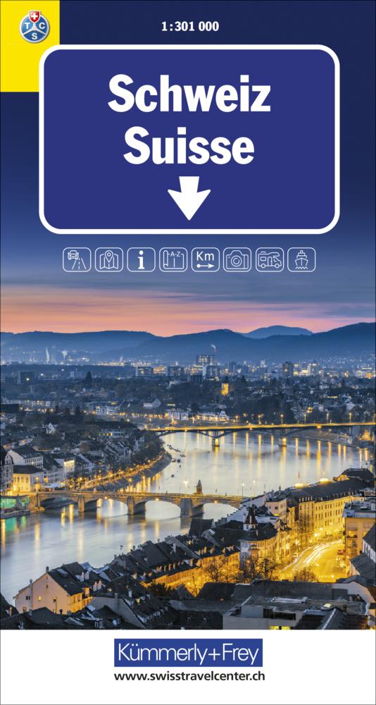Online bestellen: Wegenkaart - landkaart Schweiz - Zwitserland | Kümmerly & Frey