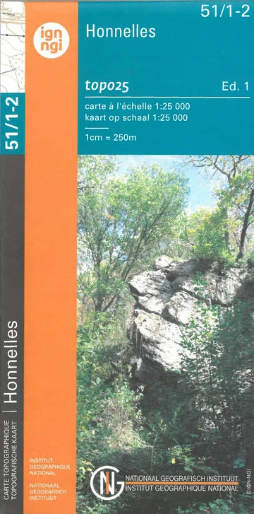Online bestellen: Wandelkaart - Topografische kaart 51/1-2 Honnelles- Angre - Roisin | NGI - Nationaal Geografisch Instituut