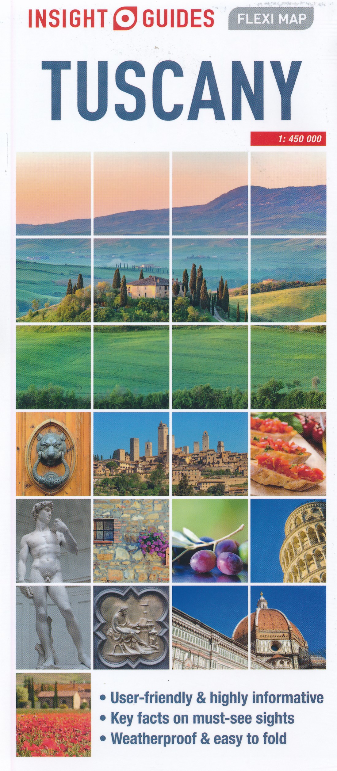 Online bestellen: Wegenkaart - landkaart Fleximap Tuscany - Toscane | Insight Guides
