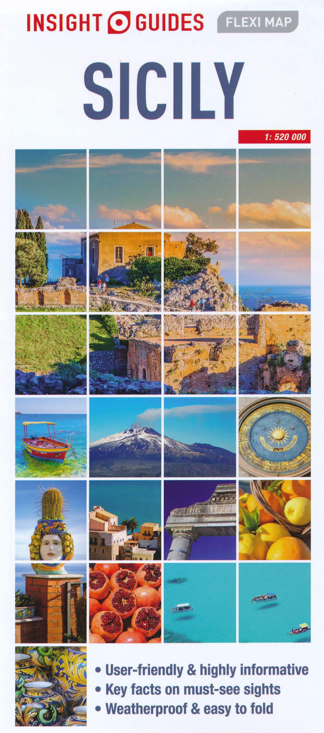 Online bestellen: Wegenkaart - landkaart Fleximap Sicily - Sicilië | Insight Guides