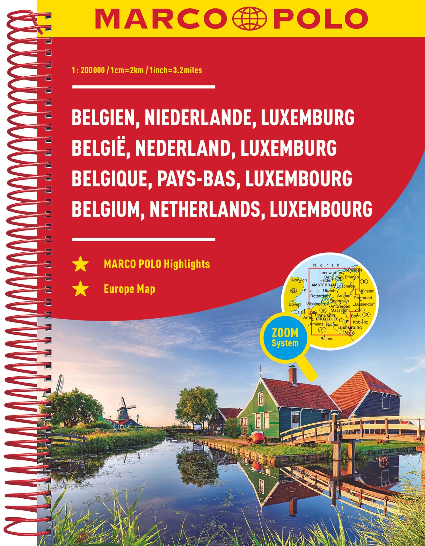 Online bestellen: Wegenatlas België, Nederland, Luxemburg - Benelux | Marco Polo