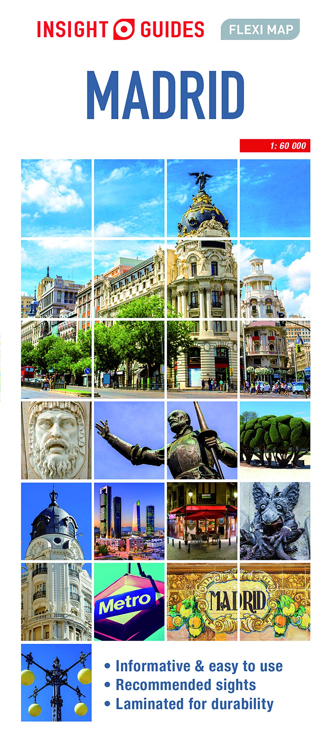 Online bestellen: Stadsplattegrond Fleximap Madrid | Insight Guides