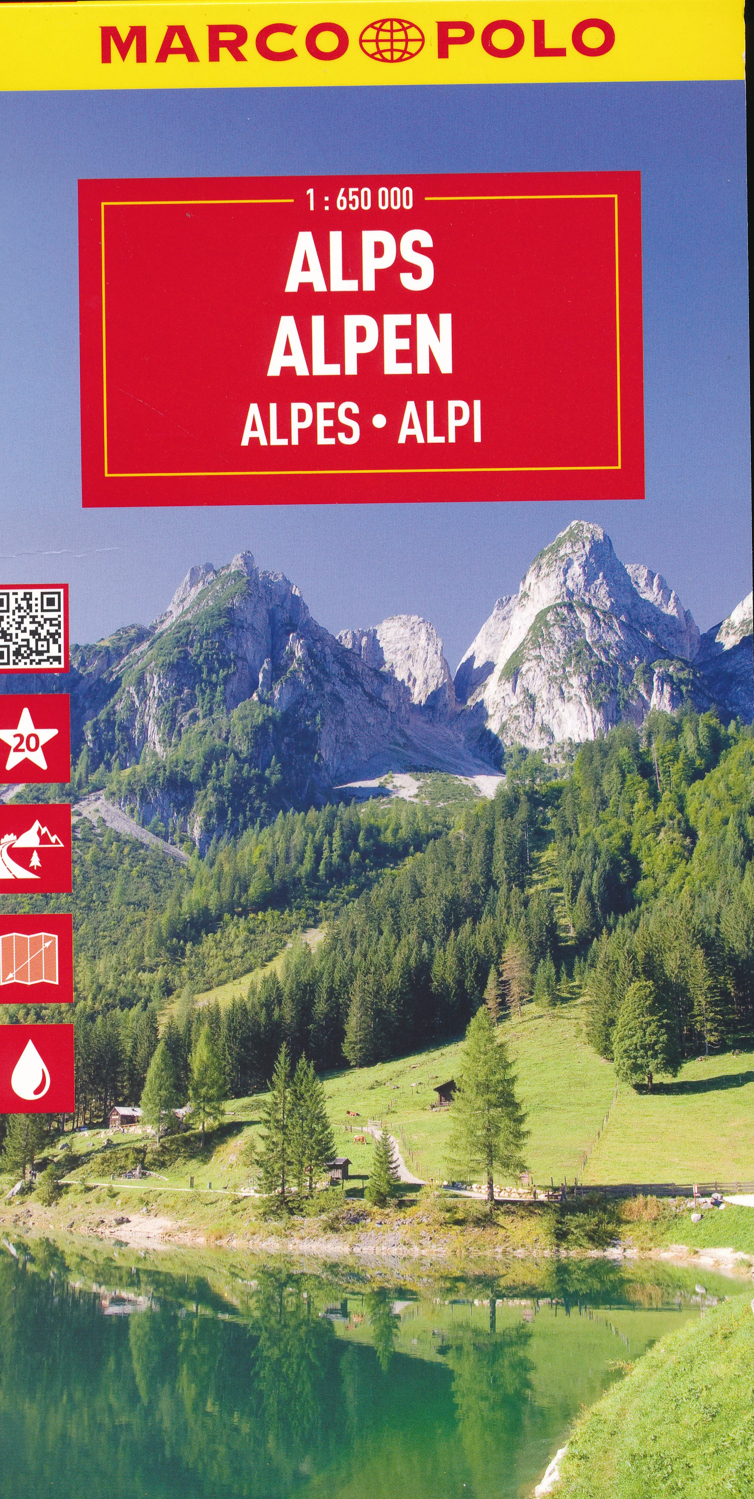 Online bestellen: Wegenkaart - landkaart Alps - Alpen | Marco Polo