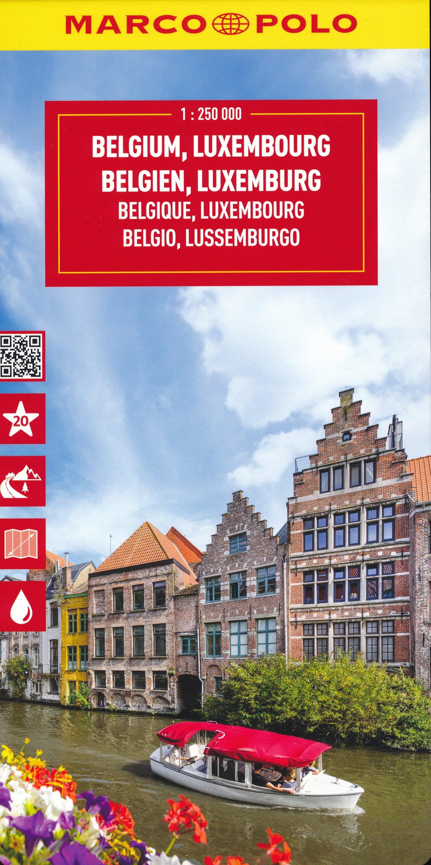Online bestellen: Wegenkaart - landkaart Belgium and Luxembourg - België en Luxemburg | Marco Polo