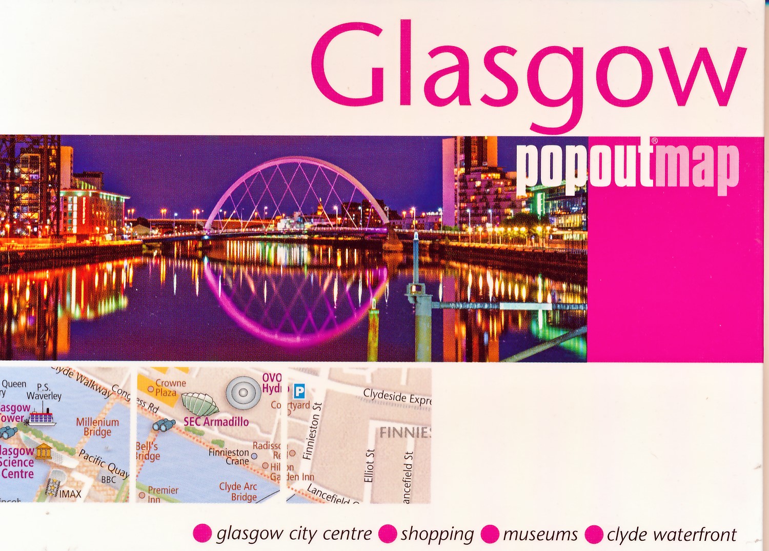 Online bestellen: Stadsplattegrond Popout Map Glasgow | Compass Maps