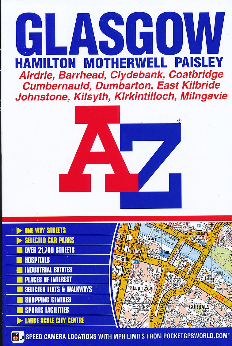 Online bestellen: Stadsplattegrond Glasgow | A-Z Map Company