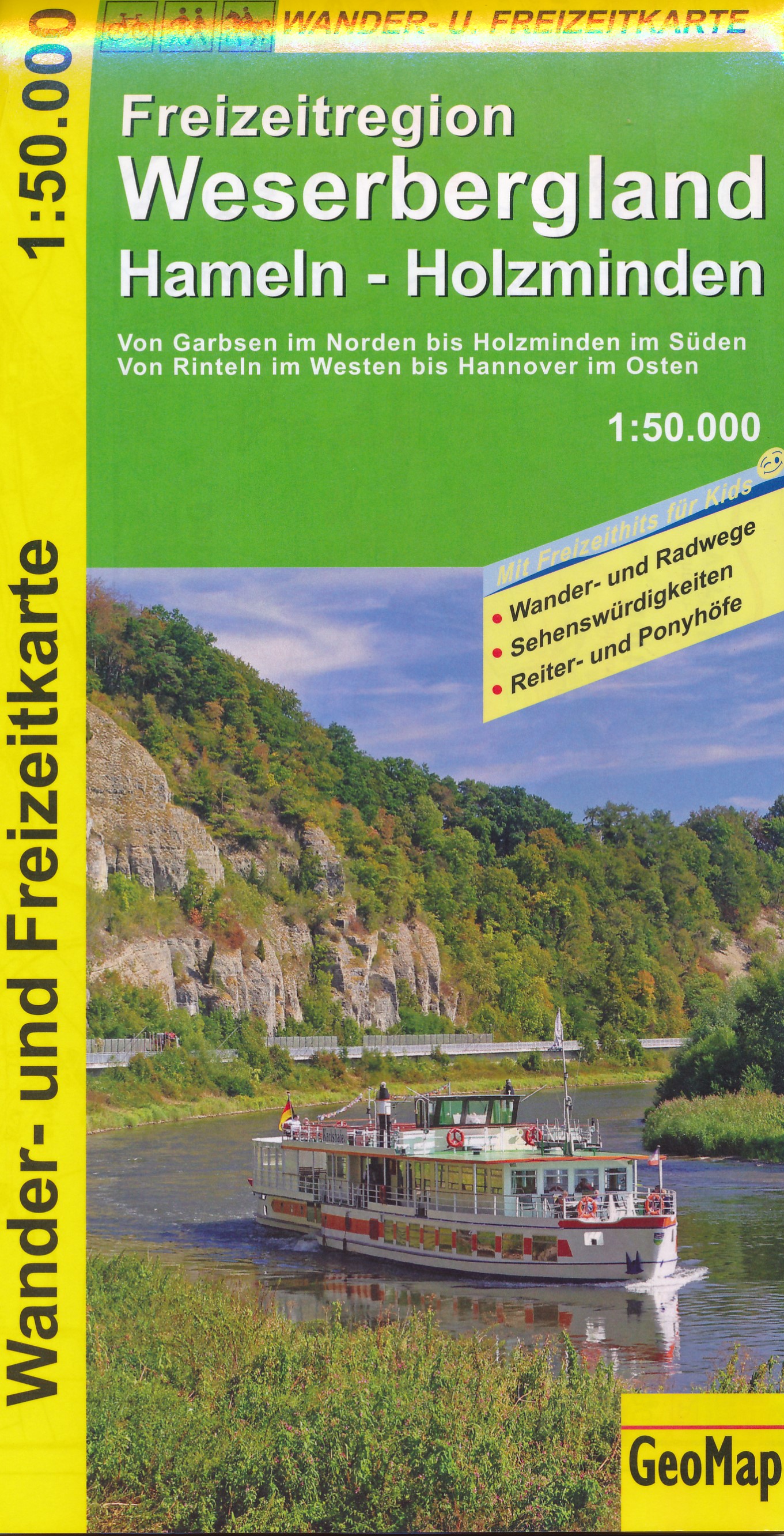 Online bestellen: Wandelkaart Weserbergland Hameln - Holzminden | GeoMap
