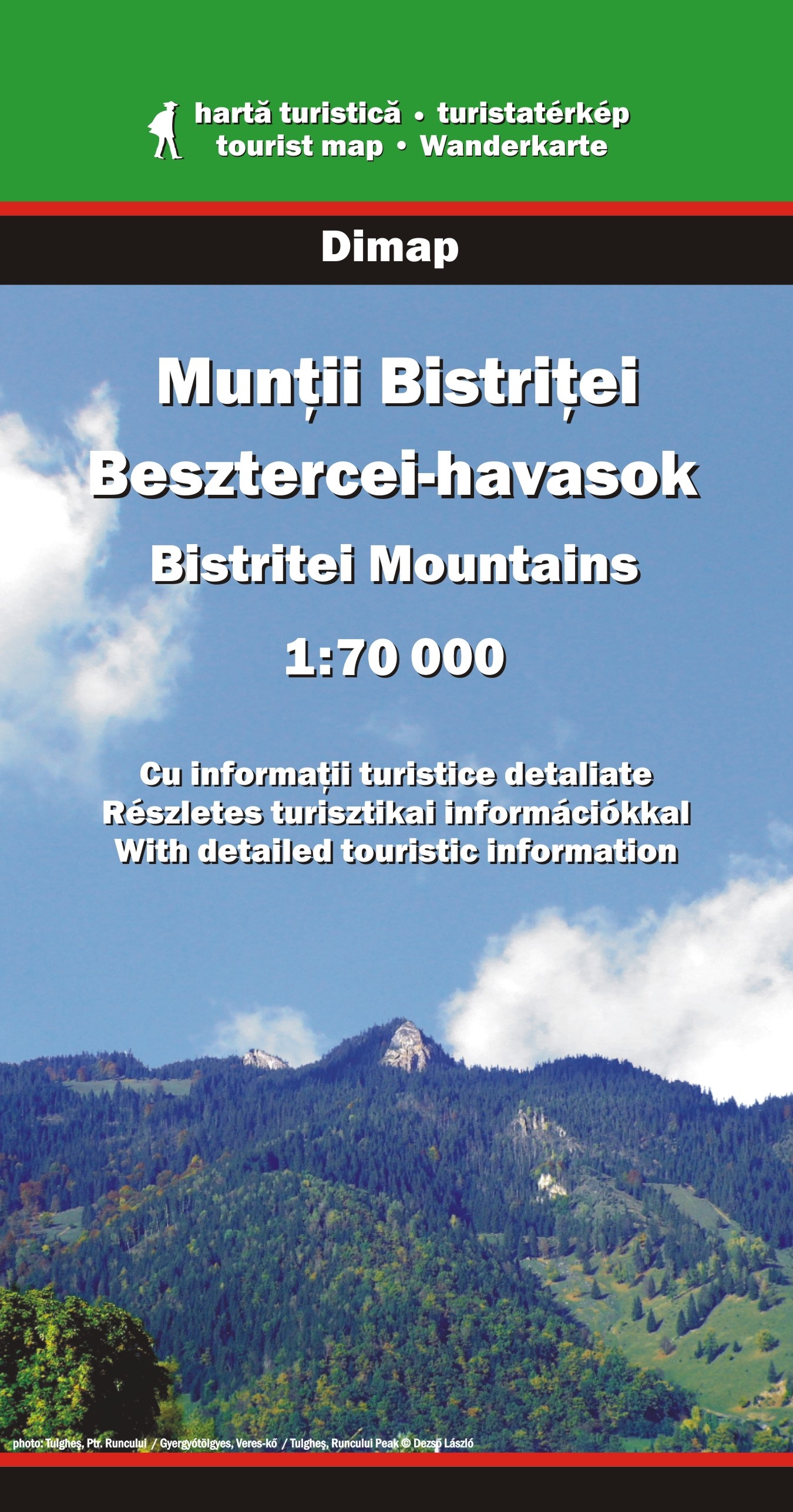 Online bestellen: Wandelkaart Bistrita Mountains Map | Dimap