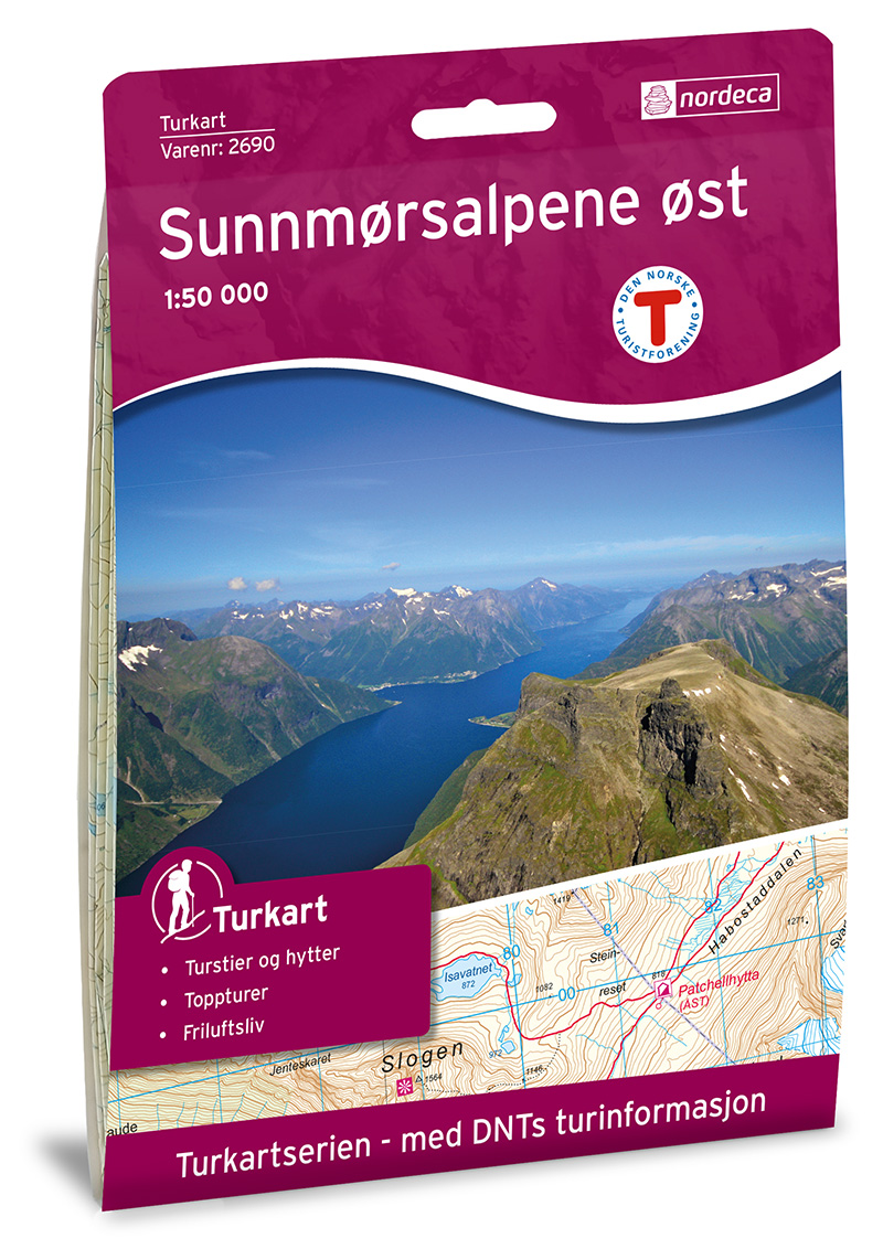 Online bestellen: Wandelkaart 2690 Turkart Sunnmørsalpene Øst | Nordeca