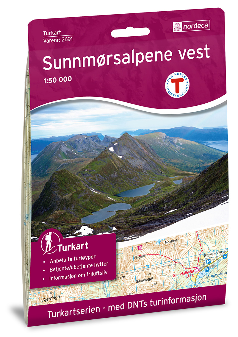 Online bestellen: Wandelkaart 2691 Turkart Sunnmørsalpene Vest | Nordeca