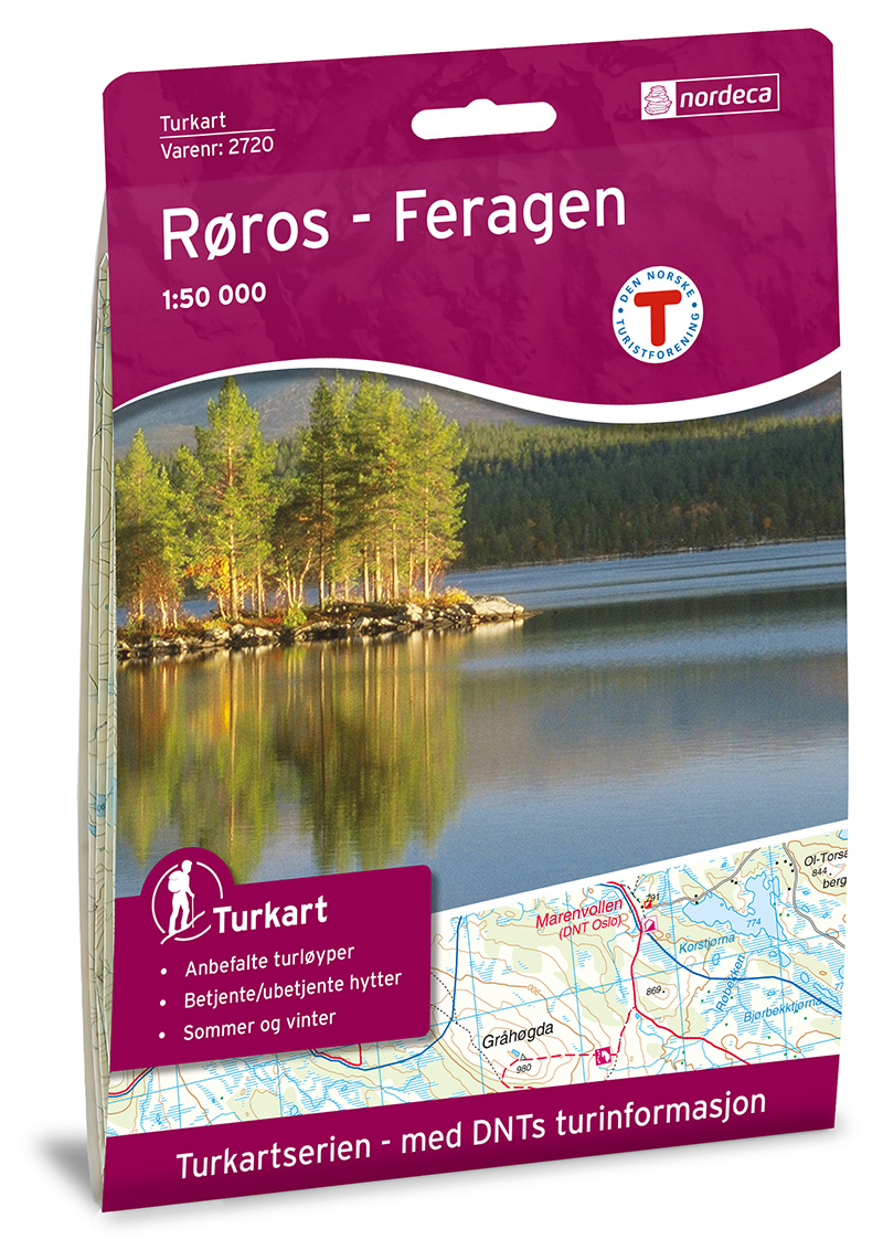 Online bestellen: Wandelkaart 2720 Turkart Røros - Feragen | Nordeca
