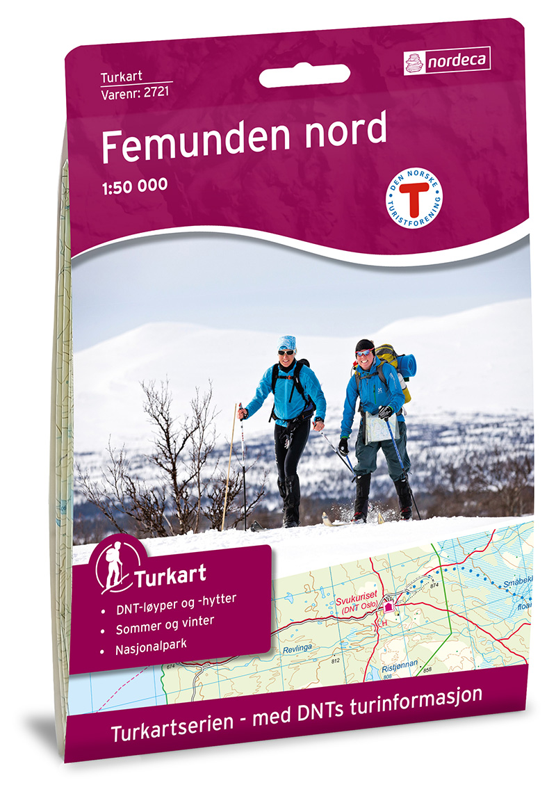 Online bestellen: Wandelkaart 2721 Turkart Femunden Nord | Nordeca