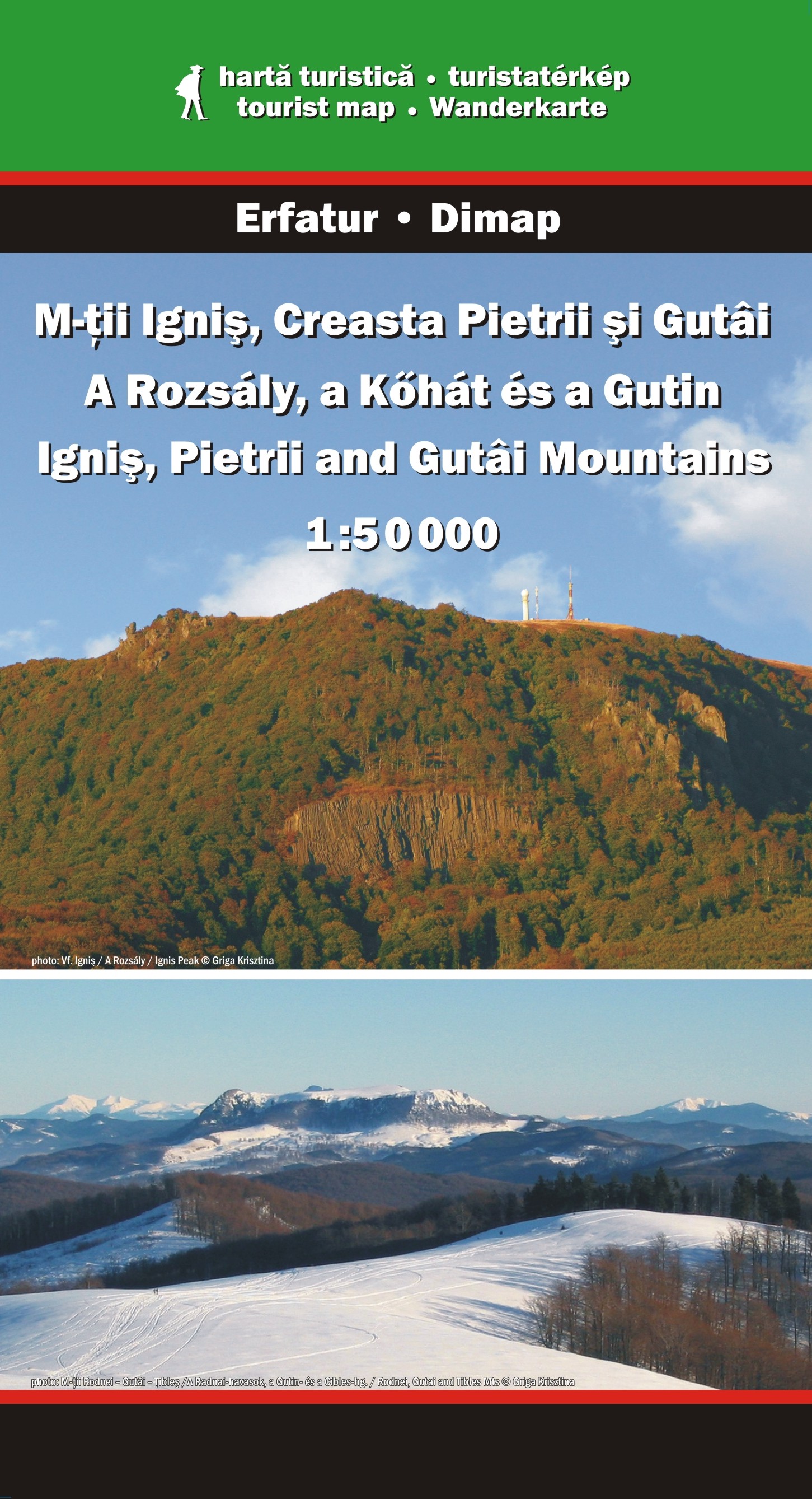 Online bestellen: Wandelkaart Ignis, Pietrii and Gutai Mountains | Dimap