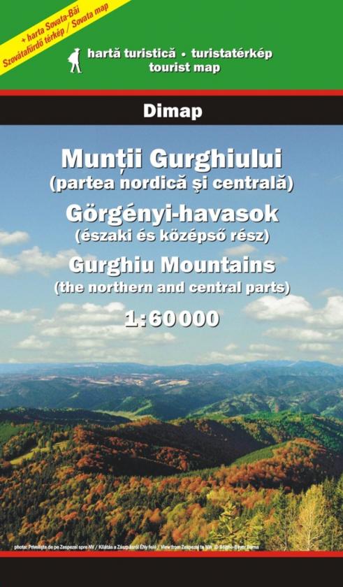 Online bestellen: Wandelkaart Gurghiu Mountains Map - (northern and central parts) | Dimap