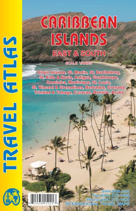 Online bestellen: Wegenatlas Travel Atlas Caribbean Island East Half | ITMB