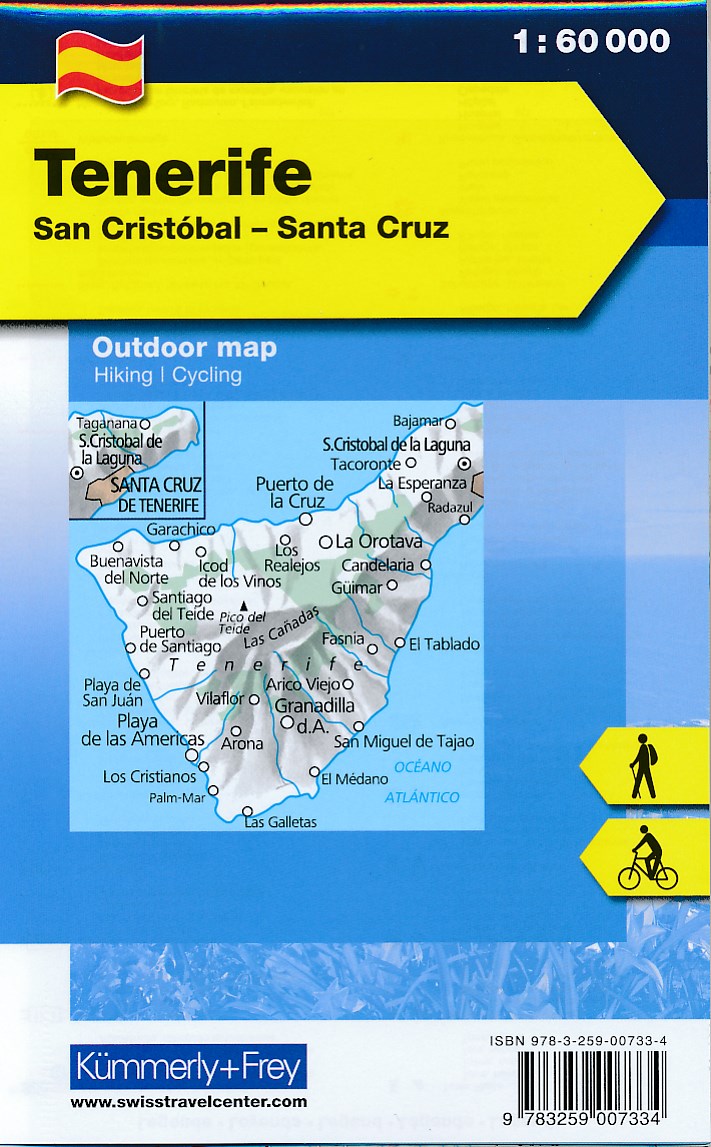 Online bestellen: Wandelkaart - Fietskaart Outdoorkarte Tenerife | Kümmerly & Frey