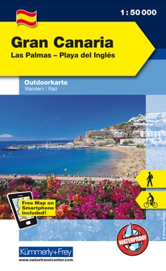 Online bestellen: Wandelkaart Outdoorkarte Gran Canaria | Kümmerly & Frey