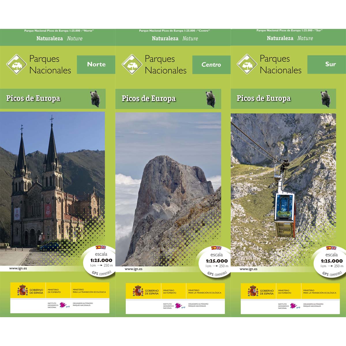 Online bestellen: Wandelkaart 10 Parques Nacionales Picos de Europa Parque National | CNIG - Instituto Geográfico Nacional