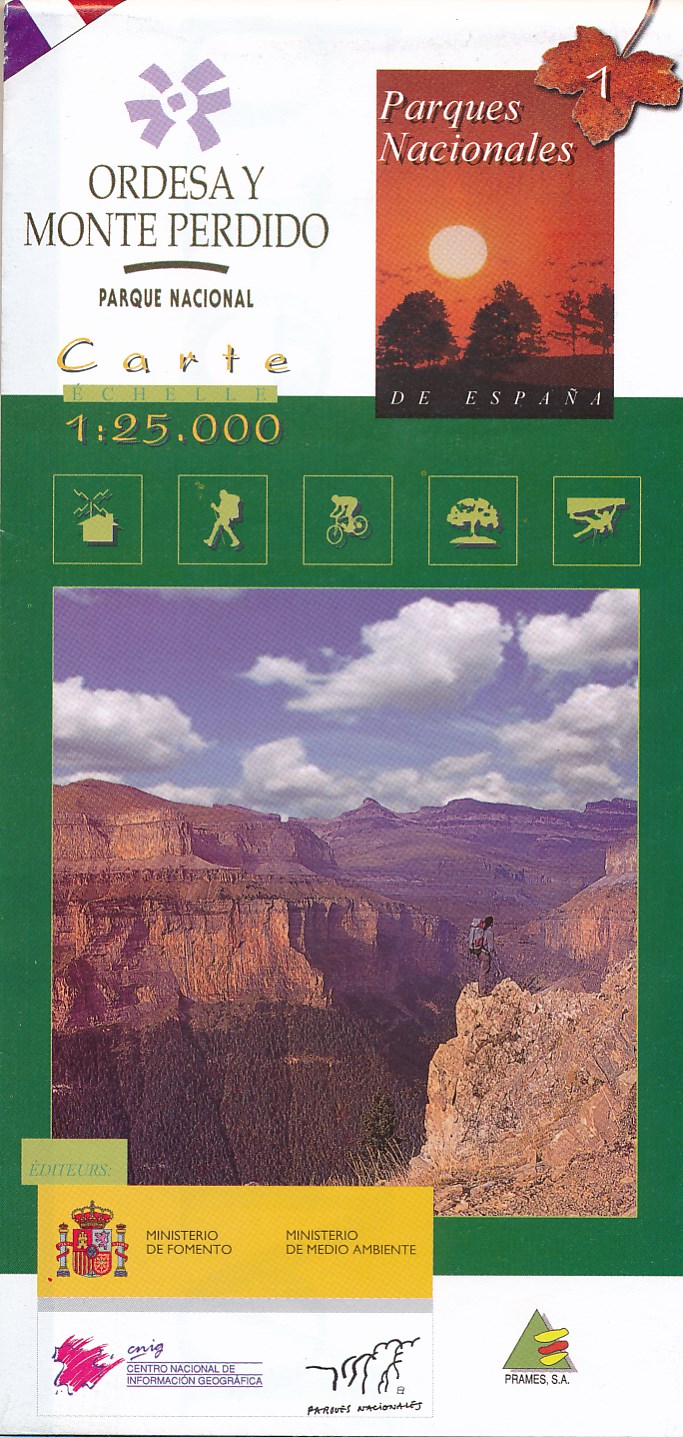 Online bestellen: Wandelkaart 1 Parques Nacionales Ordesa y Monte Perdido | CNIG - Instituto Geográfico Nacional